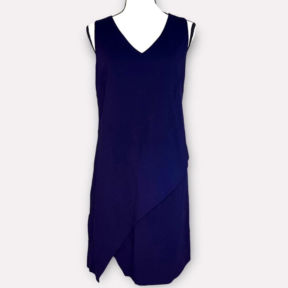 Diane Von Furstenberg DVP Jenn Shift Dress Navy Blue Size 8